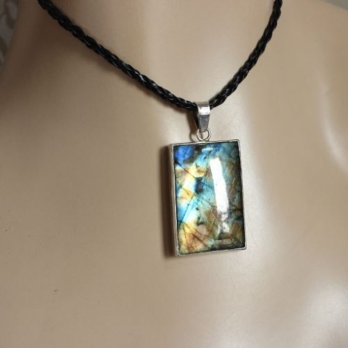 Labradorite pendant, OOAK gemstone silver pendant