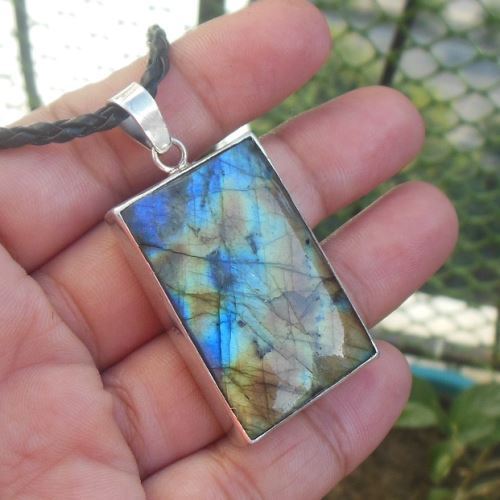 Labradorite pendant, OOAK gemstone silver pendant