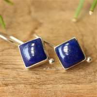 Lapis lazuli earrings- Lapis earrings - square earrings