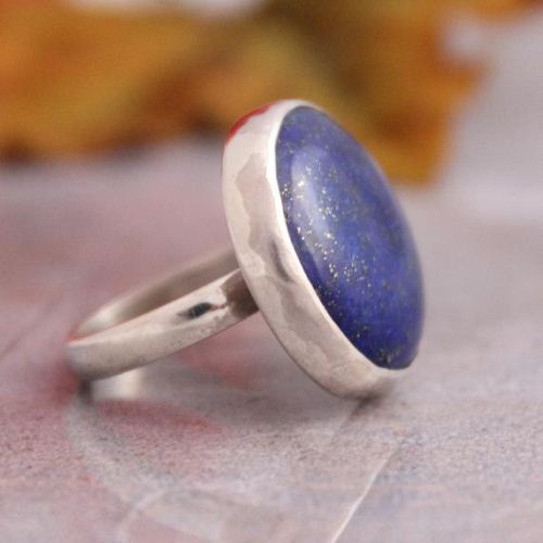 Lapis lazuli rings, Lapis rings, Denim blue lapis silver ring