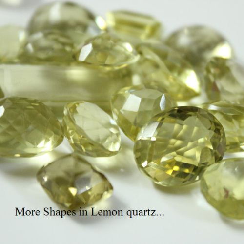 Lemon quartz ring, Natural gemstone silver ring