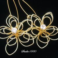 Lotus Flower earrings, Gold filled earrings, Handmade earrings