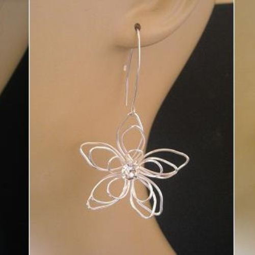 Lotus Flower earrings,  Gold filled earrings, Handmade earrings