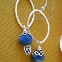 Lovely sterling silver Denim blue sodalite earrings