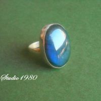 Natural Labradorite Ring, Oval Labradorite ring, Handmade natural gemstone sterling silver ring, Size 7 Other sizes also available