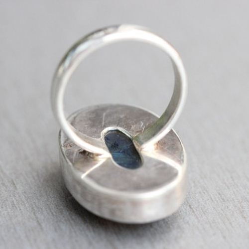 Natural Labradorite ring, Oval ring, Gift for her, Silver ring