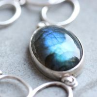 One of a kind gift for her, Handmade labradorite silver bracelet