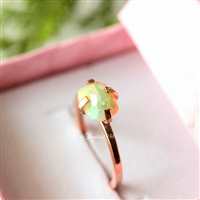 Opal ring - 14K rose gold Ring - Engagement ring- gold opal ring 