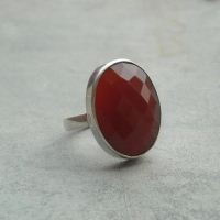 Oval Carnelian ring, Carnelian Jewelry, Cocktail Jewelry, Sterling silver ring, Size 6 other sizes also available