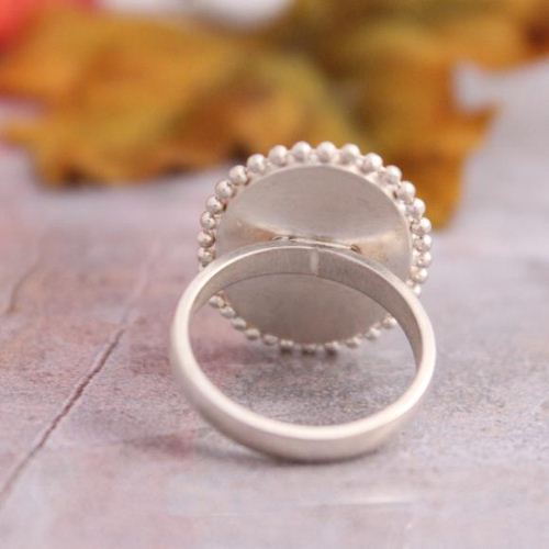 Oval ruby ring, July birthstone silver rings, Precious stone