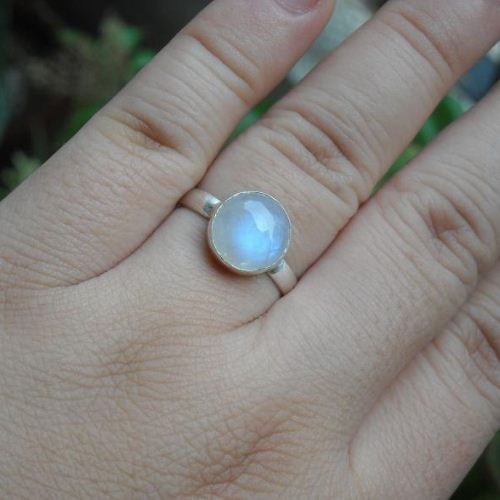 Buy Blue Fire Rainbow Moonstone Ring, Natural Moonstone Ring, Silver Ring, Designer  Ring, Christmas Gift Ring, Dailywear Ring, Officewear Ring Online in India  - Etsy