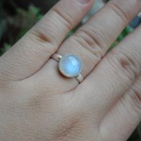 Rainbow moonstone ring, Sterling silver moonstone wedding ring
