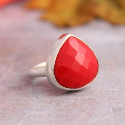 Certified 3-10ct/ratti Red Coral moonga Trillion Shape Gemstone Sterling  Silver Ring for Mangal Dosh Triangle Birthstone Astrological Ring - Etsy  Israel