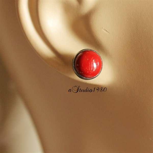 Red coral pendant necklace - red necklace - gift for wife