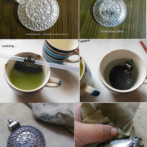 Round bold medallion pendant necklace, Sterling silver ethnic pendant