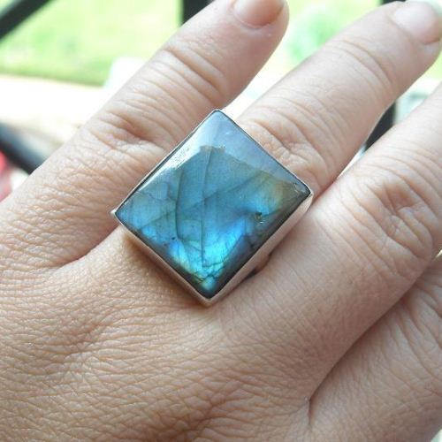 Labradorite Ring, Sterling Silver Ring For Women, Statement Ring, Marq –  JewelryByTm