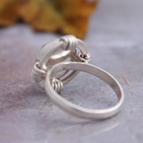 Smoky quartz cocktail ring - Unique sterling silver smoky quartz ring