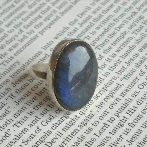Silver Ring 925 Sterling Silver Size 3-13 US Handmade Jewelry Blue Fire Labradorite Silver Ring Labradorite Silver Ring