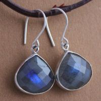 Sterling Silver Labradorite earrings, Dangle earrings