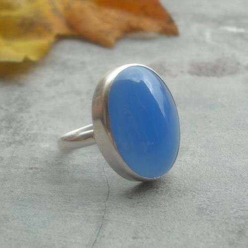 Blue Chalcedony Handmade Jewellry 925 Sterling Silver Plated 8 Grams Ring Size 8.5 US Ancient Style Blue Chalcedony Handmade Jewellry 925 Sterling Silver Plated 8 Grams Ring Size 8.5 US Ancient Style