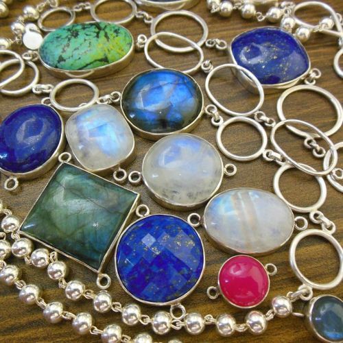 Sterling silver labradorite bracelet - Handmade artisan bracelet