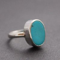 Turquoise Ring, Artisan Ring, Gemstone Ring, Sterling silver Ring,