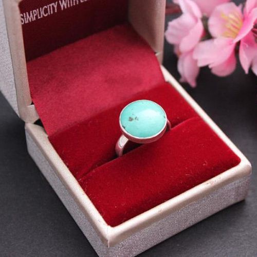 Turquoise Ring, Gift for her, Handmade artisan gemstone silver ring
