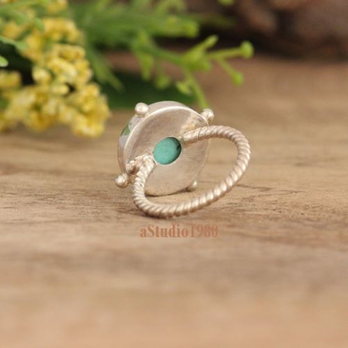 Sterling silver turquoise ring, Natural turquoise, Handmade gift ideas