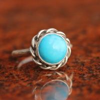 Turquoise Ring, Statement ring, Silver artisan ring