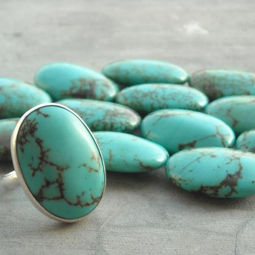 Turquoise Rings, Artisan Ring, Gemstone Sterling silver ring