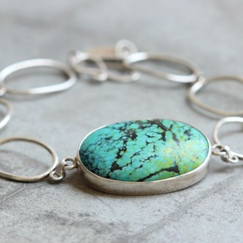925 Sterling silver turquoise bracelet 
