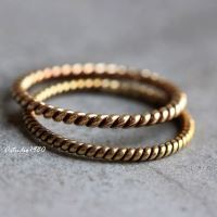 Twisted Rope Wedding Band, 18k yellow gold band ring