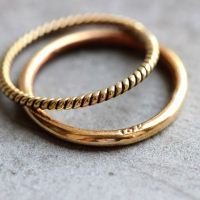 Wedding Band, 18k yellow gold band ring, Stack rings