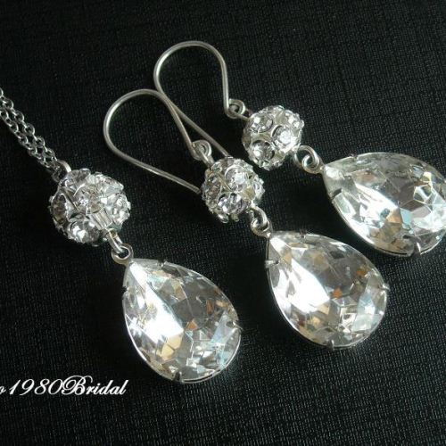 Bridal jewelry, Swarovski crystal bridal jewelry, Wedding jewelry, Bridal set, Wedding set